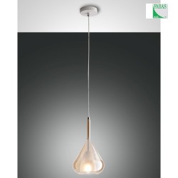 Pendant luminaire LILA, E27, 1x 40W, IP20, amber