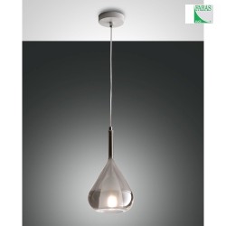 Pendant luminaire LILA, E27, 1x 40W, IP20, gray transparent