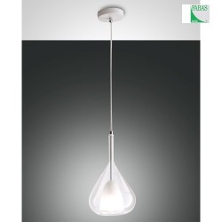 Pendant luminaire LILA, E27, 1x 40W, IP20, transparent