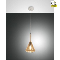 pendant luminaire TRIS 1 flame E27 IP20, amber, white