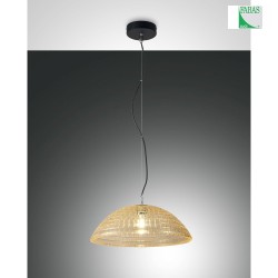 Pendant luminaire DIAMOND, E27, 1x 40W, IP20, black/amber