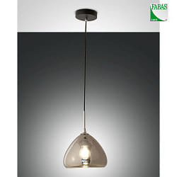 pendant luminaire GLOW 1 flame E27 IP20, black, chrome plated