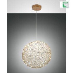 LED Pendant luminaire SUMTER, 18W, 3000K, 1780lm, IP20, gold satin