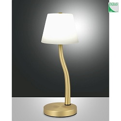 Lampe de table IBLA IP20, laiton, satin gradable