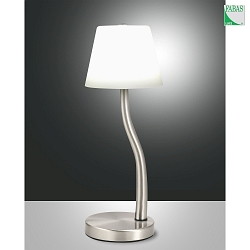 Lampe de table IBLA IP20, nickel, satin gradable