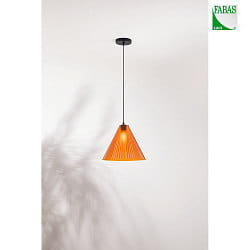 pendant luminaire CONE E27 IP20, black, mustard yellow