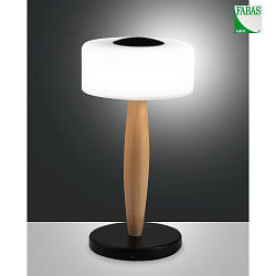 table lamp ELEA IP20, oak, black dimmable