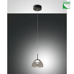 pendant luminaire LUCILLE 1 flame IP20, black dimmable