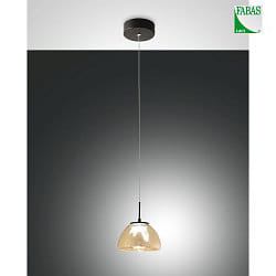 pendant luminaire LUCILLE 1 flame IP20, black dimmable