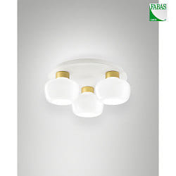 ceiling luminaire KINO 3 flames IP20, white dimmable