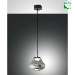 LED Pendelleuchte DEVA, 1-flammig, 14W, 2700/3000/4000K, 1510lm, IP20, dimmbar, grau transparent