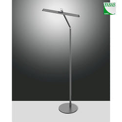 LED Steh-/Leseleuchte BEBA, 12W, 3000/4000/6000K, 1340lm, IP20, dimmbar, anthrazit