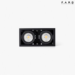 ceiling recessed luminaire MINI COLIN-2 2 flames LED IP23, black