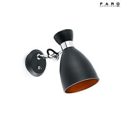 wall luminaire RETRO E14 IP20, copper, black matt 