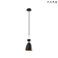 pendant luminaire RETRO E14 IP20, copper, black matt 