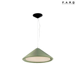 Luminaire  suspension SAIGON IN 3 flammes E27 IP20, olive verte, noir mat 