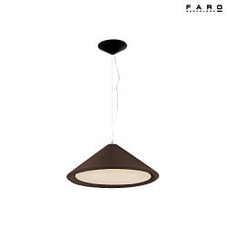 Luminaire  suspension SAIGON IN 3 flammes E27 IP20, marron, noir mat 