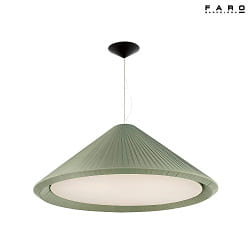 Luci a sospesione SAIGON IN 4-Lampadine E27 IP20, verde oliva, nero opaco 