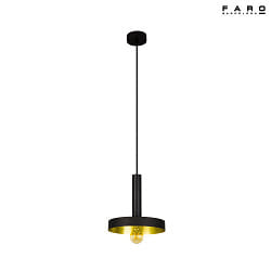 pendant luminaire WHIZZ E27 IP20, gold, black 