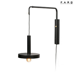 wall luminaire WHIZZ E27 IP20, gold, black matt 