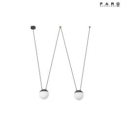 pendant luminaire MINE PC SPACE 2 flames E27 IP20, dark grey 