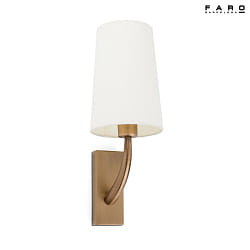 Lampada da parete REM E27 IP20, bianco, oro antico 