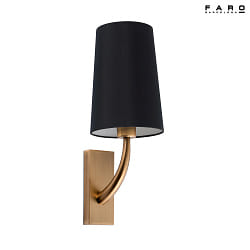 Lampada da parete REM E27 IP20, nero, oro antico 