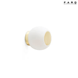 wall and ceiling luminaire MOY LED IP44, gold, satined 