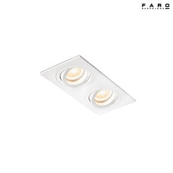 ceiling recessed luminaire RADON RCT 2 flames GU10 IP20, white matt 