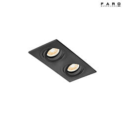 ceiling recessed luminaire RADON RCT 2 flames GU10 IP20, black matt 