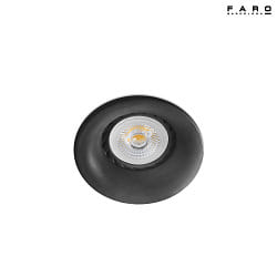 ceiling recessed luminaire NEON R round GU10 IP20, black matt 