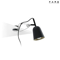 Lampe  pince STUDIO E14 IP20, noir mat 