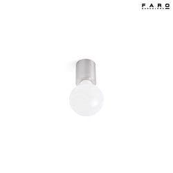 Luminaire mural TEN E27 IP20, nickel satin 