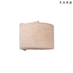 Lampada da parete SAHARA E27 IP20, beige, cromo 