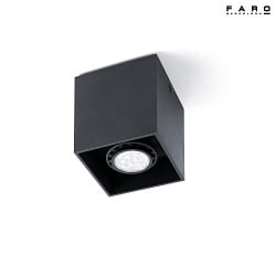 Luminaire de plafond TECTO GU10 IP20, noir mat 