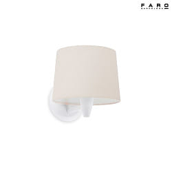 wall luminaire CONGA E27 IP20, beige, white matt 