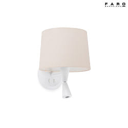 wall luminaire CONGA E27 IP20, beige, white matt 