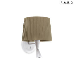 Lampada da parete SAMBA E27 IP20, verde, bianco opaco 