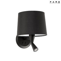 wall luminaire CONGA E27 IP20, black matt 