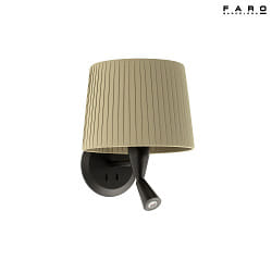 Lampada da parete SAMBA E27 IP20, verde, nero opaco 