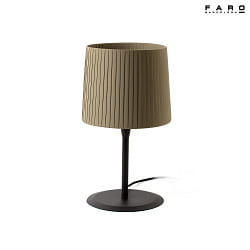 table lamp SAMBA E27 IP20, green, black matt 