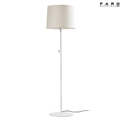 floor lamp CONGA E27 IP20, beige, white matt 