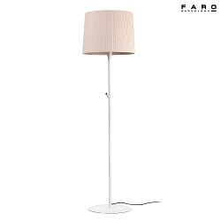 Lampada da terra SAMBA E27 IP20, beige, bianco opaco 