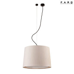 Luci a sospesione SAMBA E27 IP20, beige, nero opaco 