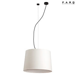 pendant luminaire CONGA E27 IP20, beige, black matt 