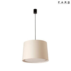 pendant luminaire CONGA E27 IP20, beige, black matt 