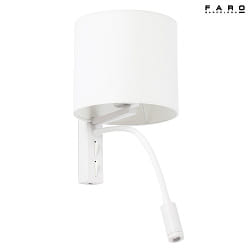 Lampada da parete TIRA E27 IP20, bianco opaco 