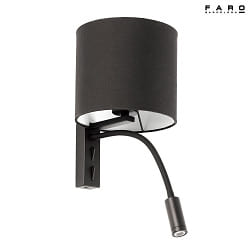 Luminaire mural TIRA E27 IP20, noir mat 