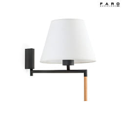 Lampada da parete RON E27 IP20, grigio scuro, bianco 