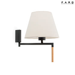 Lampada da parete RON E27 IP20, beige, grigio scuro 